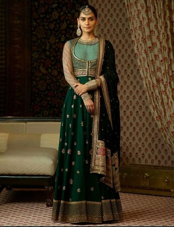 image of mughal inspired draping style